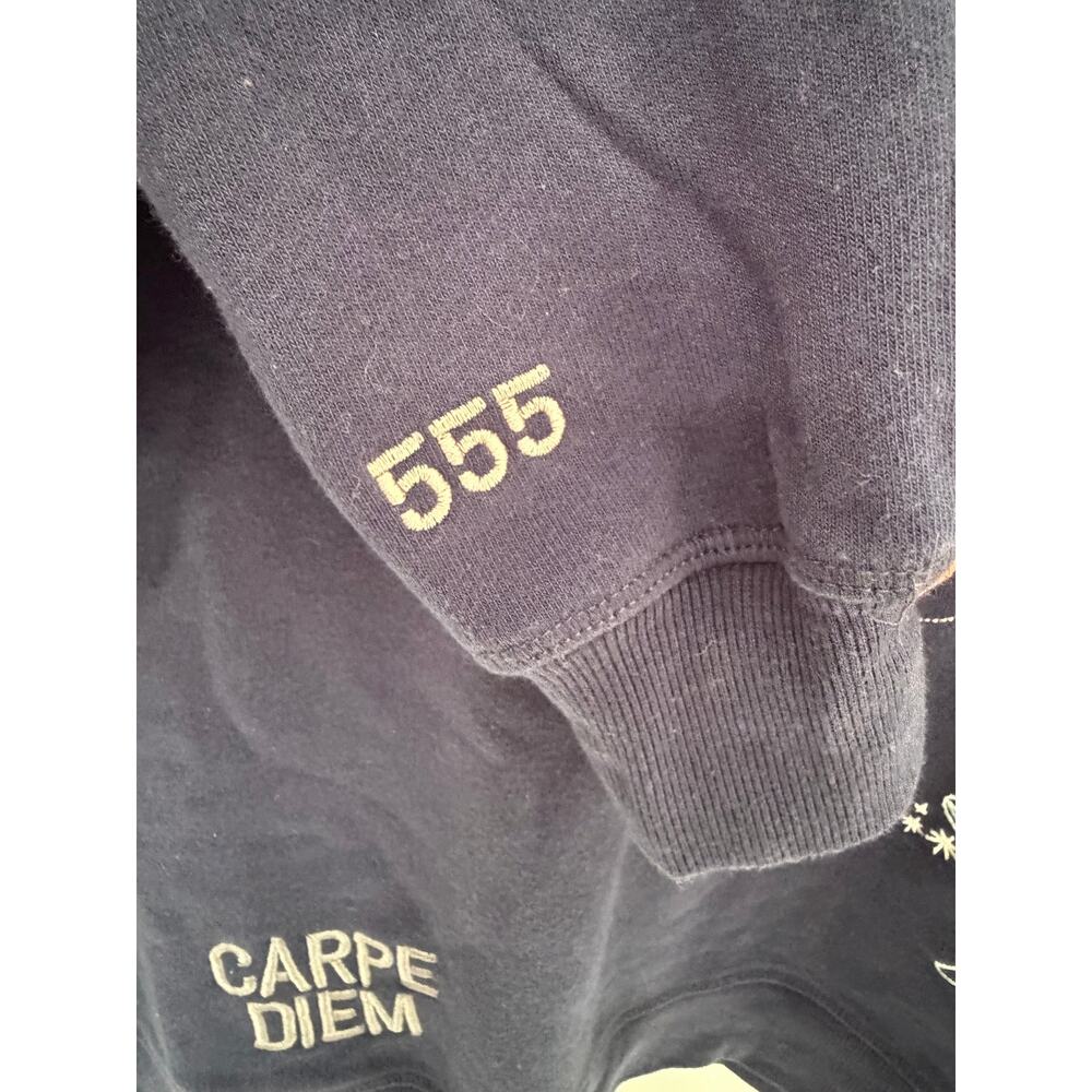 SPIRITUAL GANGSTER Mystical Forever Crewneck Sweatshirt Embroidered Navy - Picture 9 of 11